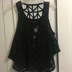 Ya Los Angeles front lace tank black - new w/ tags